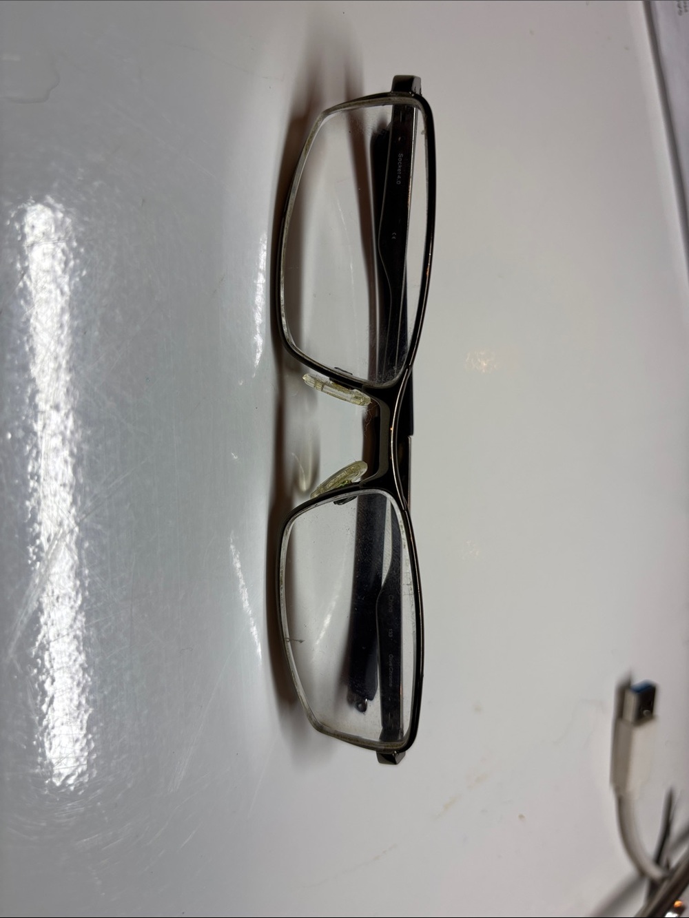 Oakley Classic Rectangular Metal Glasses in metallic